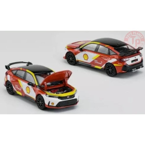 SHELL HONDA CIVIC TYPE R FL5-WHITE/RED/BLACK 1/64 PR64-37 POP RACE