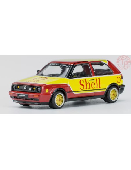 SHELL VOLKSWAGEN GOLF GTI MK2-YELLOW/RED 1/64 PR64-36 POP RACE