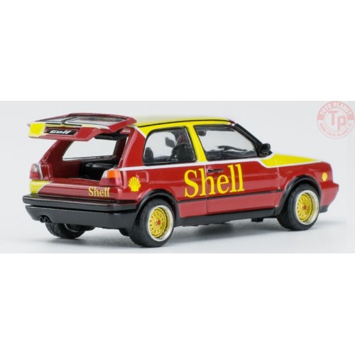 SHELL VOLKSWAGEN GOLF GTI MK2-YELLOW/RED 1/64 PR64-36 POP RACE