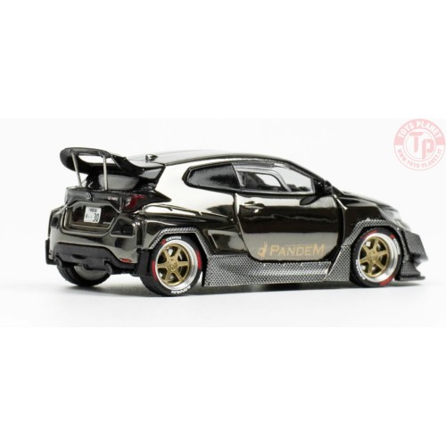 PANDEM GR YARIS-BLACK CHROME 1/64 PR64-55 POP RACE