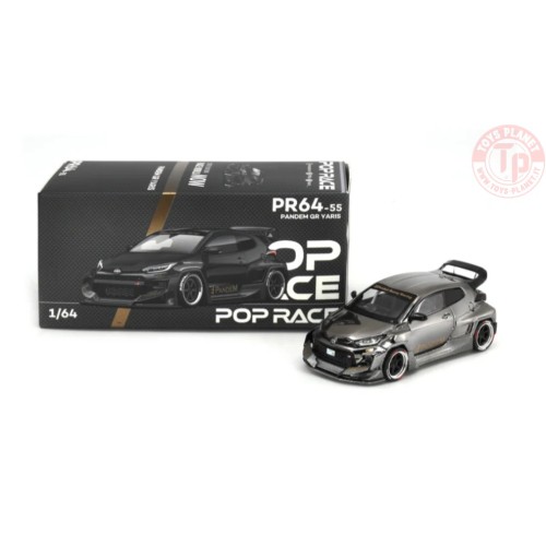 PANDEM GR YARIS-BLACK CHROME 1/64 PR64-55 POP RACE