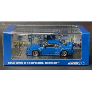 NISSAN SKYLINE GT-R (R33) PANDEM/ROCKET BUNNY-BLUE 1/64 IN64-R33P-BLU INNO MODELS