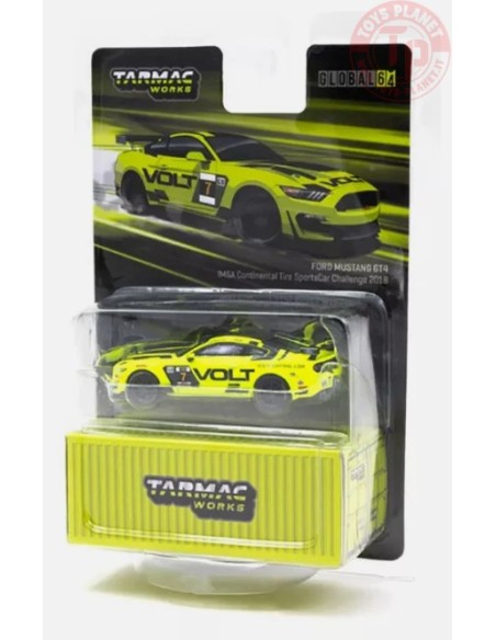 FORD MUSTANG GT4-IMSA CONTINENTAL TIRE SPORTSCAR CHALLENGE 2018-YELLOW/BLACK 1/64 T64G-011-IMSA TARMAC WORKS