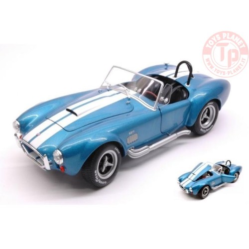 AC COBRA 427 MKII 1965 METALLIC BLUE W/WHITE STRIPES 1:18 SL1850017 SOLIDO