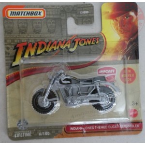 INDIANA JONES THEMED DUCATI SCRAMBLER 1/64 MATCHBOX HVN38 MATCHBOX