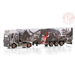 DAF XF SUPER SPACE CAB MY2017 4X2 REEFER TRAILER - 3 AXLE HEIDE LOGISTIK WSI 01-4308 WSI MODELS