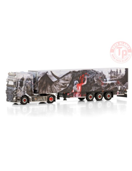 DAF XF SUPER SPACE CAB MY2017 4X2 REEFER TRAILER - 3 AXLE HEIDE LOGISTIK WSI 01-4308 WSI MODELS