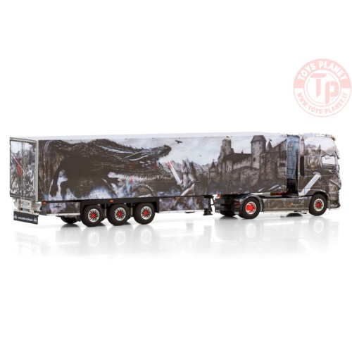 DAF XF SUPER SPACE CAB MY2017 4X2 REEFER TRAILER - 3 AXLE HEIDE LOGISTIK WSI 01-4308 WSI MODELS