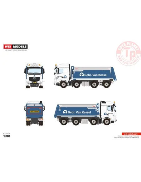 MERCEDES-BENZ ACTROS MP4 2.300MM STREAM SPACE 8X2 TAG AXLE TIPPER TRUCK GEBR. VAN KESSEL WSI 01-4295 WSI MODELS MERCEDES-BENZ ACTROS MP4 2.300MM STREAM SPACE 8X2 TAG AXLE TIPPER TRUCK GEBR. VAN KESSEL WSI 01-4295 WSI MODELS