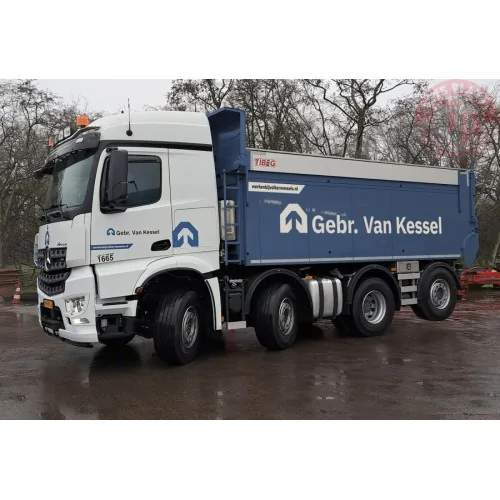 MERCEDES-BENZ ACTROS MP4 2.300MM STREAM SPACE 8X2 TAG AXLE TIPPER TRUCK GEBR. VAN KESSEL WSI 01-4295 WSI MODELS