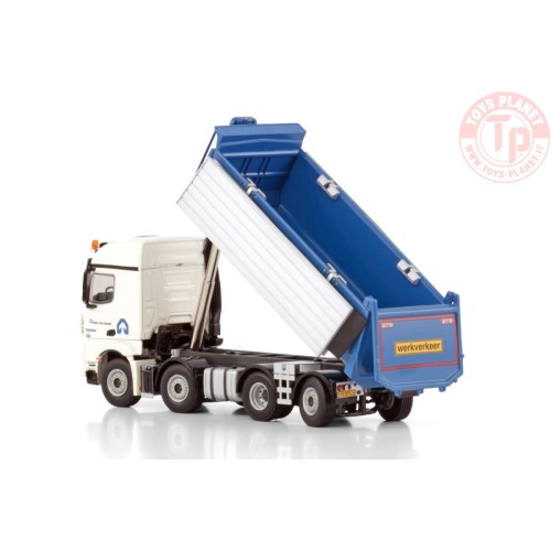 MERCEDES-BENZ ACTROS MP4 2.300MM STREAM SPACE 8X2 TAG AXLE TIPPER TRUCK GEBR. VAN KESSEL WSI 01-4295 WSI MODELS