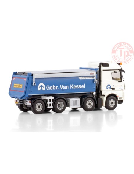 MERCEDES-BENZ ACTROS MP4 2.300MM STREAM SPACE 8X2 TAG AXLE TIPPER TRUCK GEBR. VAN KESSEL WSI 01-4295 WSI MODELS MERCEDES-BENZ ACTROS MP4 2.300MM STREAM SPACE 8X2 TAG AXLE TIPPER TRUCK GEBR. VAN KESSEL WSI 01-4295 WSI MODELS