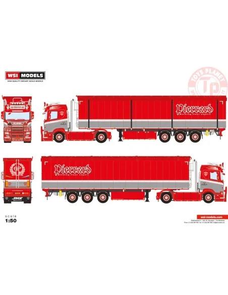 SCANIA R NORMAL CR20N 4X2 VOLUME TRAILER - 3 AXLE PIERRARD WSI 01-4316 WSI MODELS SCANIA R NORMAL CR20N 4X2 VOLUME TRAILER - 3 AXLE PIERRARD WSI 01-4316 WSI MODELS