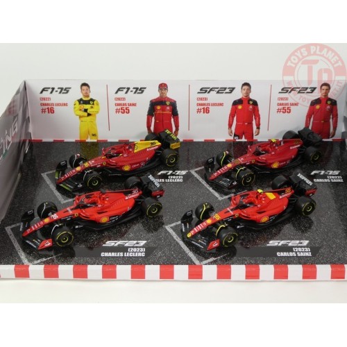 Set f1 team ferrari season 2022-2023 Sainz Leclerc 1:43 BURAGO 36848 BURAGO
