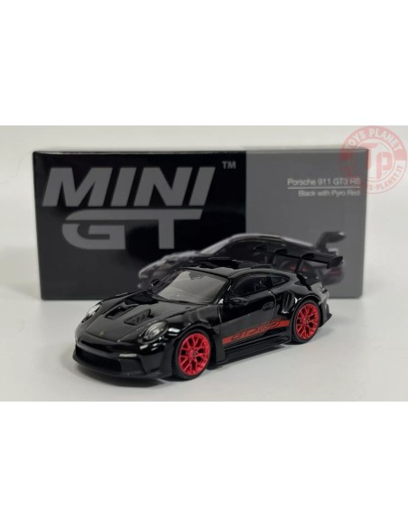 PORSCHE 911 (992) GT3 RS-BLACK WITH PYRO RED 1/64 MGT00681-R Mini Gt