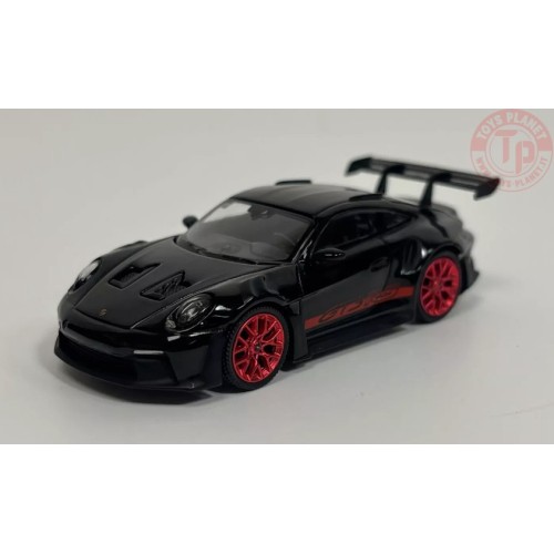 PORSCHE 911 (992) GT3 RS-BLACK WITH PYRO RED 1/64 MGT00681-L Mini Gt