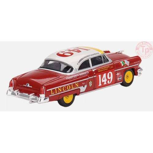 LINCOLN CAPRI N.149 1954 CARRERA PANAMERICANA CLASS WINNER-RED/WHITE/YELLOW 1/64 MGT00611-L MINI GT