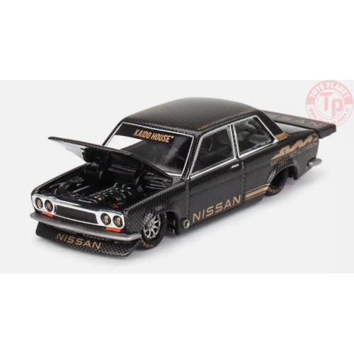 DATSUN 510 PRO STREET FULL CARBON V1-BLACK 1/64 KHMG110 Mini Gt