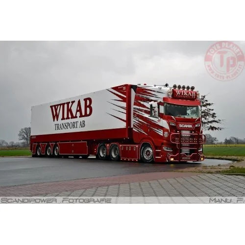 Scania Next Gen S-serie Highline 6x2 sleepas met koeltrailer Wikab TEKNO 83784 TEKNO