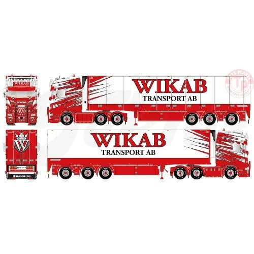 Scania Next Gen S-serie Highline 6x2 sleepas met koeltrailer Wikab TEKNO 83784 TEKNO