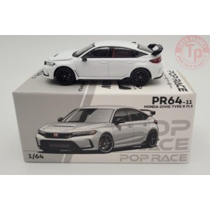 HONDA CIVIC TYPE R FL5-WHITE 1/64 PR64-11 POP RACE