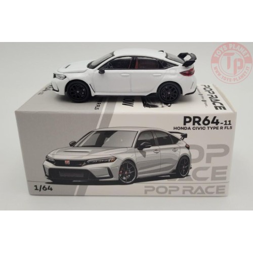 HONDA CIVIC TYPE R FL5-WHITE 1/64 PR64-11 POP RACE