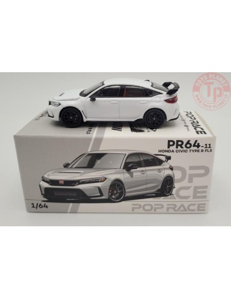 HONDA CIVIC TYPE R FL5-WHITE 1/64 PR64-11 POP RACE