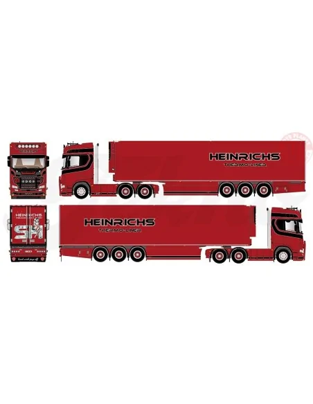 Scania Next Gen sleepas met 3-assige koeloplegger Heinrichs TEKNO 85147 TEKNO Scania Next Gen sleepas met 3-assige koeloplegger Heinrichs TEKNO 85147 TEKNO