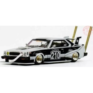 SKYLINE C210 BOSOZOKU STYLE-MATT BLACK/GREY 1/64 PR64-73 POP RACE