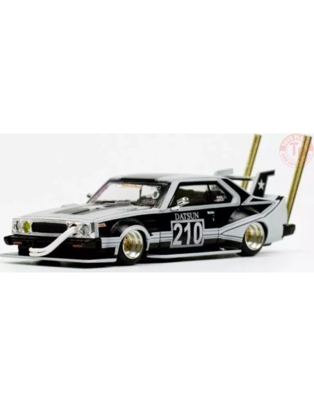 SKYLINE C210 BOSOZOKU STYLE-MATT BLACK/GREY 1/64 PR64-73 POP RACE