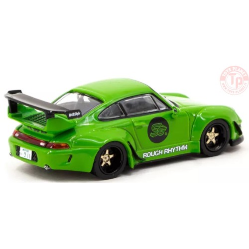 PORSCHE RWB 993 ROUGHT RHYTHM FUEL FEST STUDENT DRIVER-GREEN 1/64 T64-017-SD TARMAC WORKS