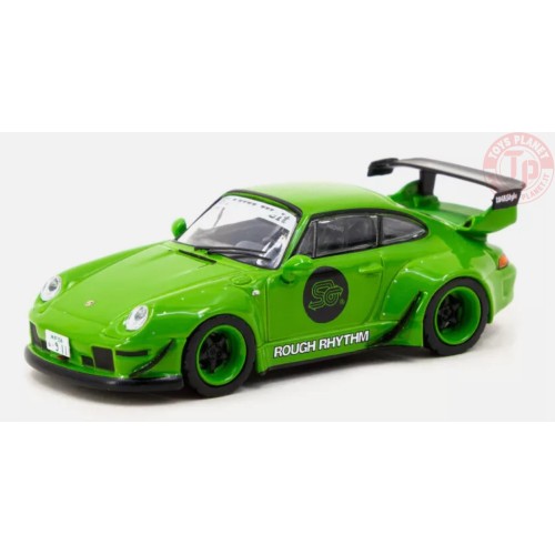 PORSCHE RWB 993 ROUGHT RHYTHM FUEL FEST STUDENT DRIVER-GREEN 1/64 T64-017-SD TARMAC WORKS