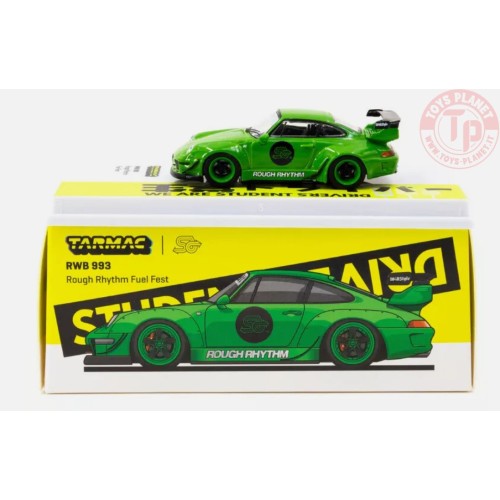 PORSCHE RWB 993 ROUGHT RHYTHM FUEL FEST STUDENT DRIVER-GREEN 1/64 T64-017-SD TARMAC WORKS