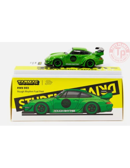 PORSCHE RWB 993 ROUGHT RHYTHM FUEL FEST STUDENT DRIVER-GREEN 1/64 T64-017-SD TARMAC WORKS