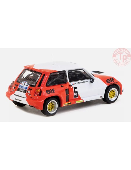 RENAULT 5 TURBO RALLYE DU VAR 1982-A.PROST/J.M ANDRIE-WHITE/RED 1/64 T64-TL060-82RDV05 TARMAC WORKS RENAULT 5 TURBO RALLYE DU VAR 1982-A.PROST/J.M ANDRIE-WHITE/RED 1/64 T64-TL060-82RDV05 TARMAC WORKS