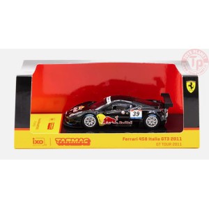 FERRARI 458 ITALIA GT3 2011 GT TOUR 2011-S.LOEB/B.HERNANDEZ-BLACK 1/64 T64-073-11GTT39 TARMAC WORKS