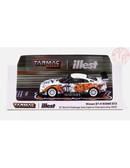 NISSAN GT-R NISMO GT3-GT WORLD CHALLENGE ASIA ESPORT CHAMPIONSHIP 2020-ANDY NGAN N.85-WHITE 1/64 T64-035-ILLEST TARMAC WORKS