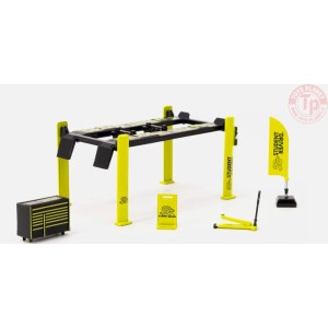 GARAGE TOOLS SET STUDENT DRIVER-GREEN/YELLOW 1/64 T64A-001-SD TARMAC WORKS