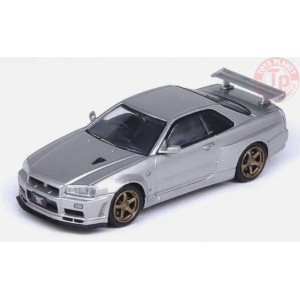 NISSAN SKYLINE GT-R (R34) V-SPEC II-SILVER 1/64 IN64-R34VS-SIL INNO MODELS