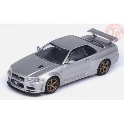 NISSAN SKYLINE GT-R (R34) V-SPEC II-SILVER 1/64 IN64-R34VS-SIL INNO MODELS