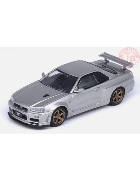 NISSAN SKYLINE GT-R (R34) V-SPEC II-SILVER 1/64 IN64-R34VS-SIL INNO MODELS