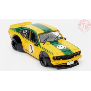 MAZDA LBWK RX-3 SAVANNA-YELLOW/GREEN 1/64 IN64-LBWKRX3-01 INNO MODELS