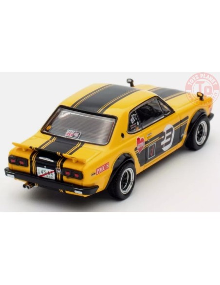 NISSAN SKYLINE 2000 GT-R (KGC10)-YELLOW/BLACK 1/64 IN64-KGC10-YL23 INNO MODELS