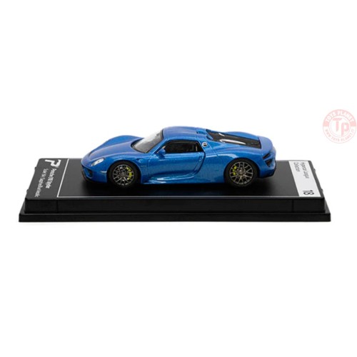 PORSCHE 918 SPYDER-SAPPHIRE BLUE METALLIC 1/64 KTH18 POSTERCARS
