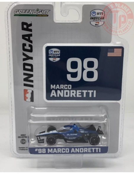 MARCO ANDRETTI N.98-ANDRETTI AUTOSPORT-BLUE/BLACK 1/64 GREENLIGHT 11601 GREENLIGHT