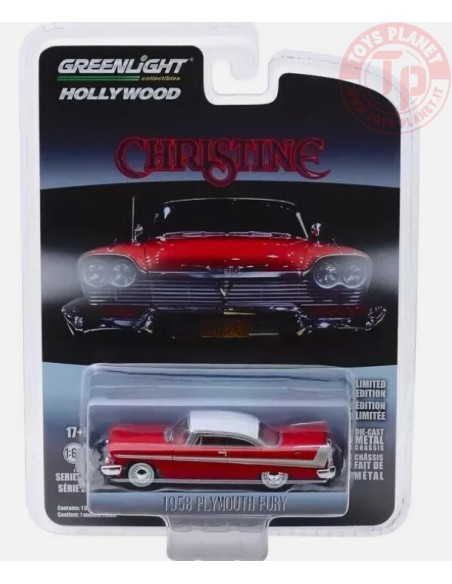 1958 PLYMOUTH FURY-RED 1/64 GREENLIGHT 44830-C GREENLIGHT