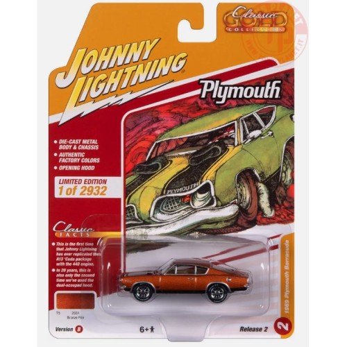 1969 PLYMOUTH BARRACUDA 1/64 JL 2031 JOHNNY LIGHTNING 1:64