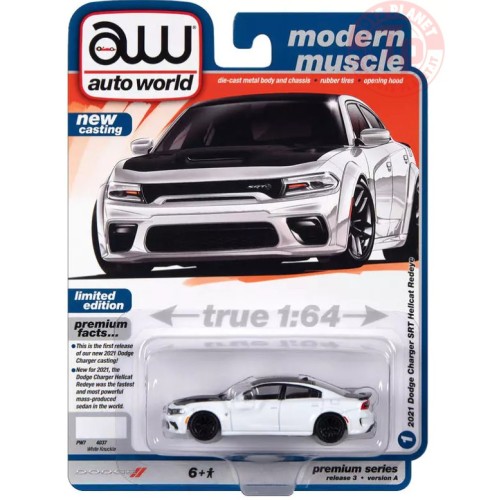 2021 DODGE CHARGER SRT HELLCAT REDEYE 1/64 AUTO WORLD 4037 AUTO WORLD