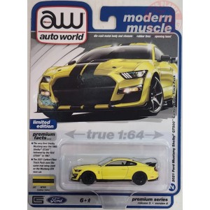 2021 FORD MUSTANG SHELBY GT500 CARBON FIBER TRACK PACK 1/64 AUTO WORLD M7451 AUTO WORLD