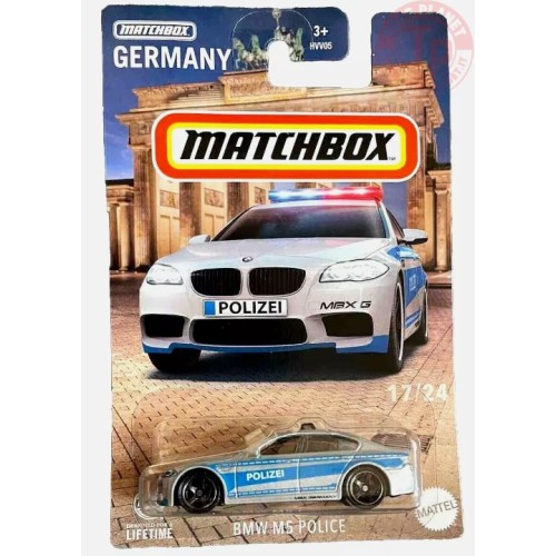 BMW M5 POLICE 1/64 MATCHBOX HVV38 MATCHBOX